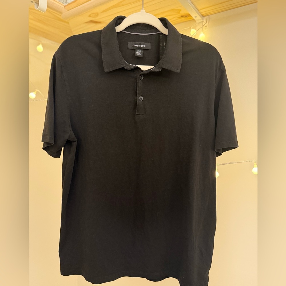 🌾 Kenneth Cole Black Polo Shirt Classic Design